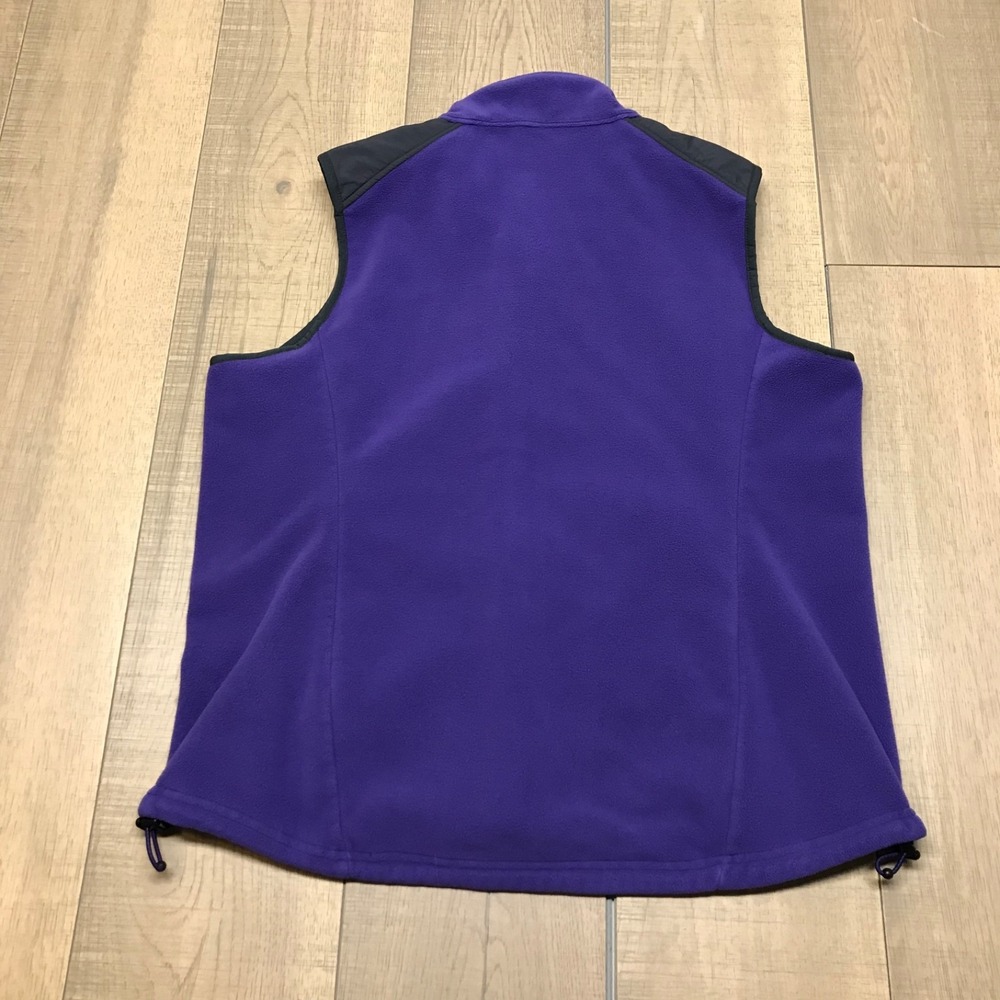 L.L. Bean Vest Womens Size L Purple Fleece Full Zip Cozy Cabincore Polartec Hike - Picture 2 of 11